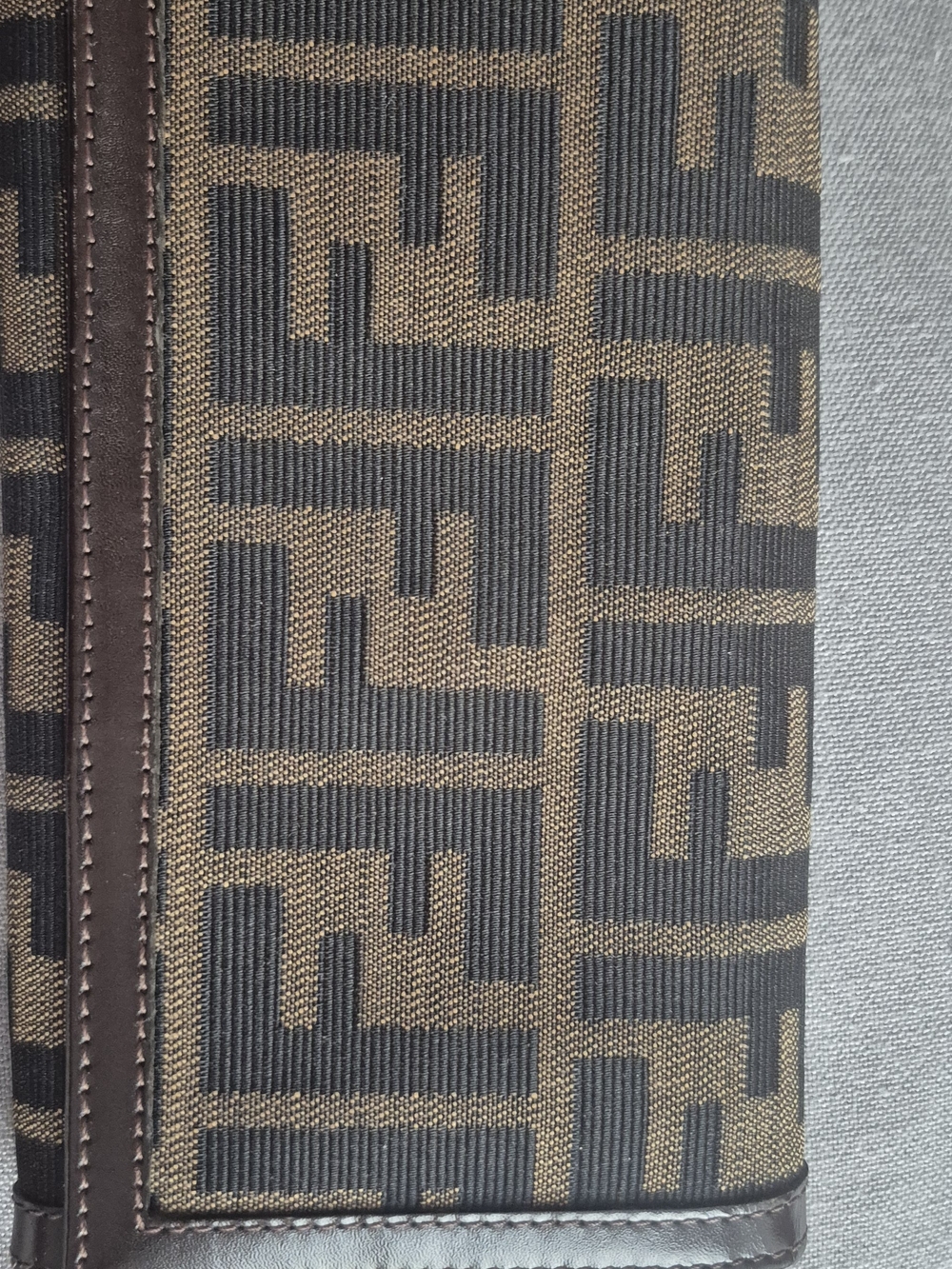 Fendi Brown and Black Monogram Canvas Wallet